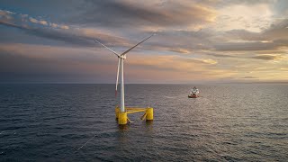 Floating Offshore Wind Turbine Installation [upl. by Yetsirhc]