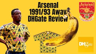 DHGate Arsenal Away 199193 Retro Remake Football Shirt Jersey Review Bruised Banana [upl. by Phemia]