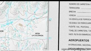 Lectura de Elementos de una carta Topográfca INEGI [upl. by Odrahcir753]