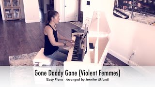 Gone Daddy Gone Violent Femmes  Easy Piano Sheet Music [upl. by Iruy]