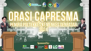 ORASI 3 BESAR CALON PRESIDEN MAHASISWA POLTEKKES KEMENKES DENPASAR 2024 [upl. by Trammel642]