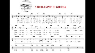 A BETLEMME DI GIUDEA spartito accordi testo choir cantiperlamessaIT [upl. by Falk234]