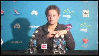 Clijsters press conference 14111 Medibank International Sydney [upl. by Eliathan]