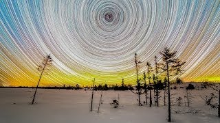 Northern Lights Time Lapse and Star Trail [upl. by Gudrun]