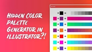 Make A Color Palette in Illustrator in SECONDS [upl. by Eey913]