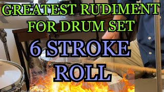 How to MASTER the Six Stroke Roll  Drum Lesson and Application [upl. by Joycelin]