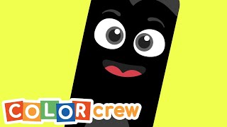 Toddler Learning Video  Color Crew  Black  Drawing  BabyFirstTV [upl. by Lananna]