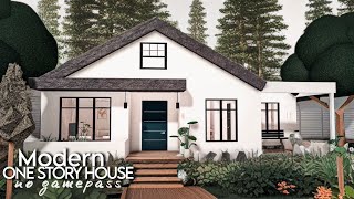 BLOXBURG Modern One Story House Build  no gamepass 60k ♡ [upl. by Airdnola]