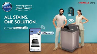 Lloyd Novante Washing Machine  IoT  All Stains One Solution  Ranveer amp Deepika  Hindi  20 Sec [upl. by Naols]