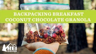 REI  Backpacking Breakfast Chocolate Granola Recipe [upl. by Hebrew]