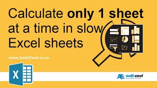 Calculate only 1 sheet in Excel where a full re calculation takes to long same in latest XL [upl. by Greyson]