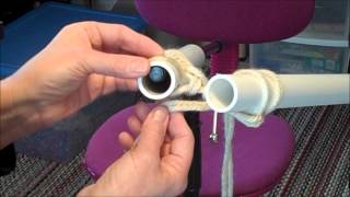 Lesson 1 Stationary Rod Knitting Intro  Big Stitch Knitting on PVC Pipe [upl. by Hnahym]