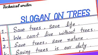 Slogan on Trees in English  Save trees slogans in English [upl. by Yhpos]