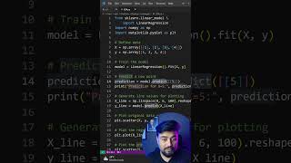 Linear Regression explained in 1 Minute challenge python regression chatgpt [upl. by Sand]