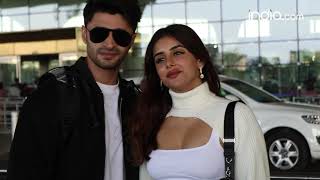 Bigg Boss 15 Fame Couple Miesha Iyer and Ieshaan Sehgaal spotted at airport [upl. by Eilsek]