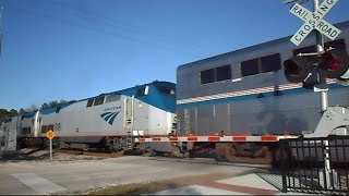 Amtrak Auto Train Picking Up Speed After Leaving Sanford Florida [upl. by Tore]