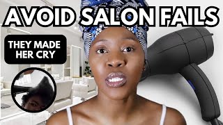 How to stop salons from ruining your NATURAL HAIR  South African YouTuber [upl. by Ylrrad]