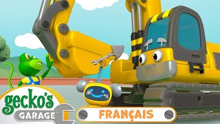 Eric le tractopelle｜Le Garage de Gecko｜Camions pour enfants [upl. by Glass929]