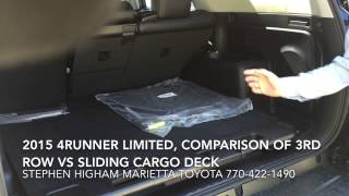 New 2015 4Runner Comparing 3rd Row Seat to Sliding Cargo Deck at Marietta Toyota [upl. by Campman]