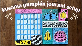 COLORFUL PUMPKINS  Yayoi Kusama style theme  october 2024 reading journal setup CC [upl. by Soloman]