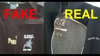 Real vs Fake GStar zip jacket How to spot fake GSTAR RAW jackets and hoodies [upl. by Tymes]