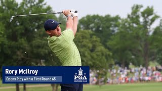 Rory McIlroy Shoots FiveUnder Par 65  Round 1  PGA Championship  2022 [upl. by Adnuahs]