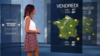 LA METEO et LA METEO DES PLAGES de LAURENCE ROUSTANDJEE le 2016 08 24 sur M6 [upl. by Mayberry211]