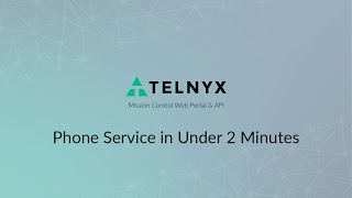 Phone Service in Under 2 Minutes  Telnyx [upl. by Dorcas]