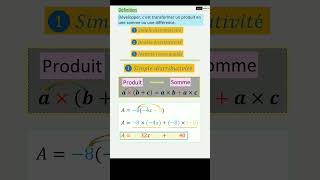 Fiche leçon  Simple distributivité  Développer une expression littérale maths developer [upl. by Thomasina163]