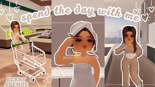 ♡ 🎀spend the day with me grwm grocerycooking  Berry avenue VLOG  Roblox roleplay 🎀♡ [upl. by Reisinger325]