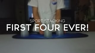 Sport Stacking My First Four Ever [upl. by Akemak]