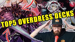 TOP 5 BEST OVERDRESS DECKS IN VANGUARD [upl. by Ahsikin]