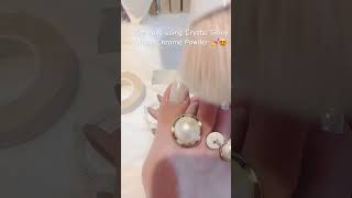 Toe nails using Crystal Shiny White Chrome Powder 💅😍 nail nails nailart [upl. by Saltzman]