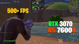 7600X amp RTX 3070  Fortnite Performance Mode [upl. by Hightower]