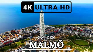 Malmo Malmö Sweden Drone 4k Footage [upl. by Enyr548]