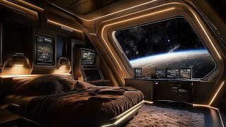 Spaceship Bedroom  White Noise  Space Ambience amp Relaxation [upl. by Adnomal439]