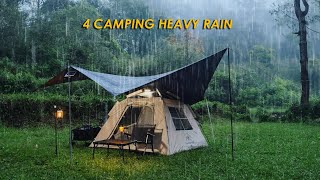 Super Long Heavy Rain with Thunderstorm‼️ 4 Days Camping in Heavy Rain with Thunderstorms‼️ [upl. by Bram425]