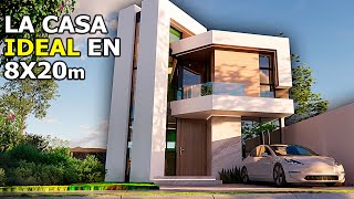 La MEJOR CASA en 8x20 con 4 HABITACIONES [upl. by Ladnyc]