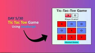 New Tic Tac Toe Game project using JavaScript  CSS  HTML AliCode [upl. by Melvina]