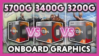 Ryzen 7 5700G VS 3400G VS 3200G [upl. by Sunda]