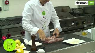 Receta cocina  Filet de porc al forn amb compota de poma [upl. by Berliner]