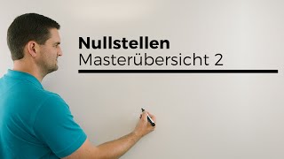 Nullstellen Masterübersicht 2 Schnittstellen mit der x Achse  Mathe by Daniel Jung [upl. by Butch]