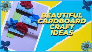 Beautiful cardboard craft ideas diy at home with cardboard [upl. by Aivatan]