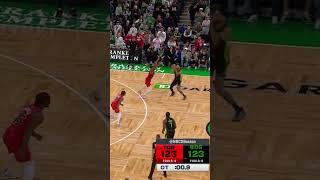 Tatum beats Raptors with super long 3 pointer in overtime sports nba basketball [upl. by Eissej]