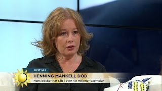 Om Henning Mankell quotEn stor författare har gått ur tidenquot  Nyhetsmorgon TV4 [upl. by Johan]