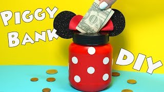 DIY Minnie Mouse Piggy Bank  Mouse Ears Money Bank [upl. by Amari]