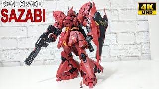 89 RG Sazabi  Gunpla Showcase in 4K 24 [upl. by Lilahk]