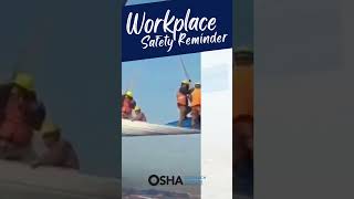 Fall Protection  Workplace Safety Reminder  Construction Work  safety fallprevention [upl. by Notserk]