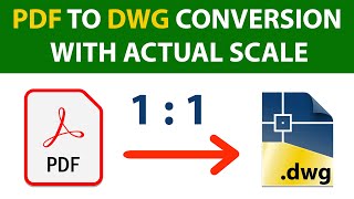 PDF TO DWG CONVERSION WITH ACTUAL SCALE  AUTOCAD PDF TO DWG [upl. by Mohorva]