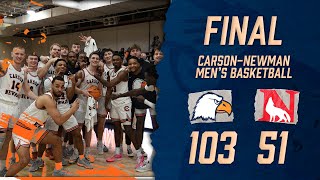 CarsonNewman Mens Basketball 202324 CN 103 Newberry 51 Highlights 1623 [upl. by Mariette]